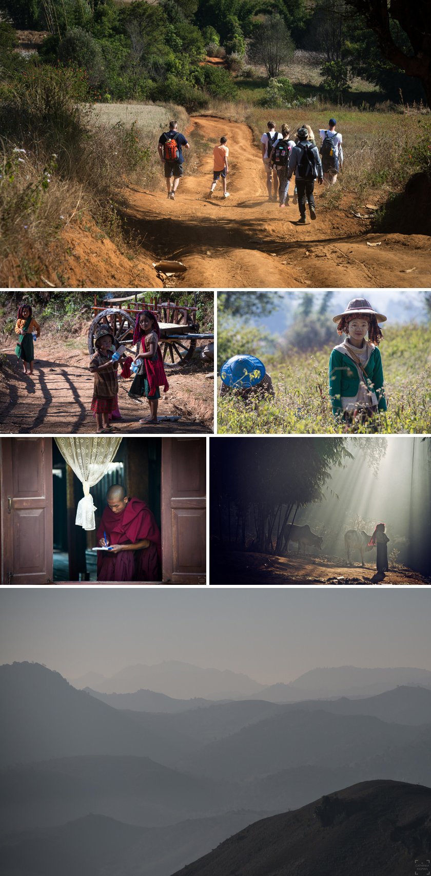 Burma resa, vandring i burma