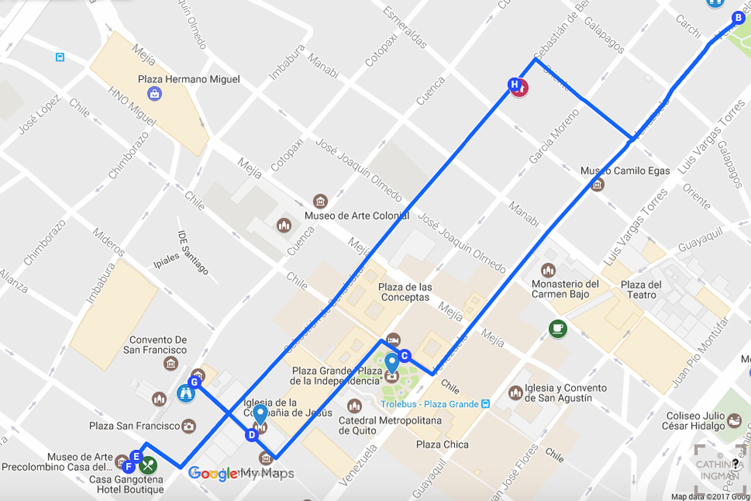 Karta Quito