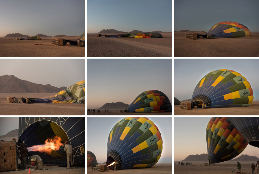 Luftballong i Namibia, Sossusvlei, Namib Nackluft, namib sky balloning