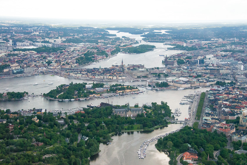 Helikopter över Stockholm