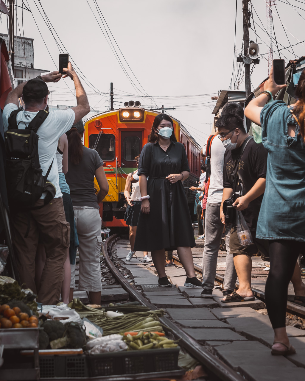 Selfie time- Mae Klong - en tågmarknad någon timme utanför Bangkok